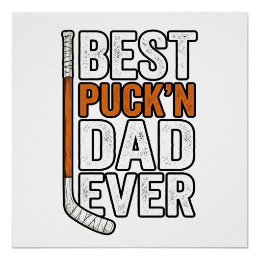 Bester Puck'n Dad Ever Hockey Vater Vektor Design_ Poster (Vorderseite)