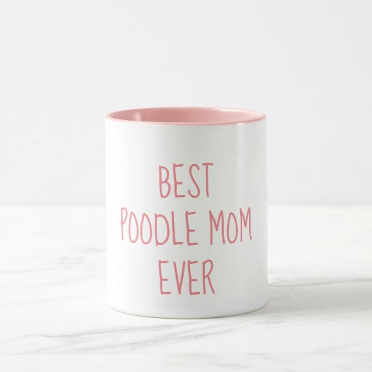 Bester Pudel-Mama-überhaupt lustiger Pudel-Inhaber Tasse (Zentrum)