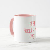 Bester Pudel-Mama-überhaupt lustiger Pudel-Inhaber Tasse (Vorderseite Links)