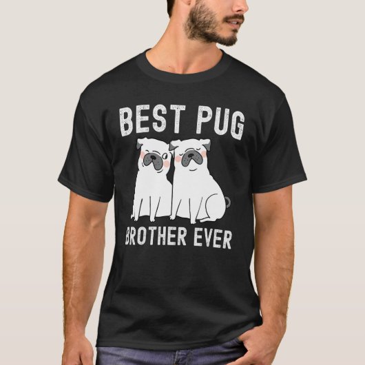 Bester Pug-Bruder jemals Vater-Tag T-Shirt (Vorderseite)