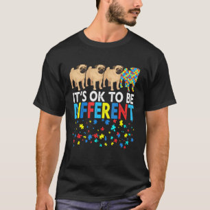 Bester Pug-Hund-Papa-Mama-aller-Zeiten Autismus-Be T-Shirt