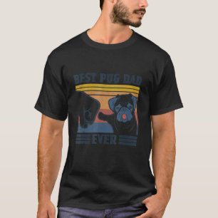 Bester Pug-Vater aller Zeiten Fist Pump im Vintage T-Shirt