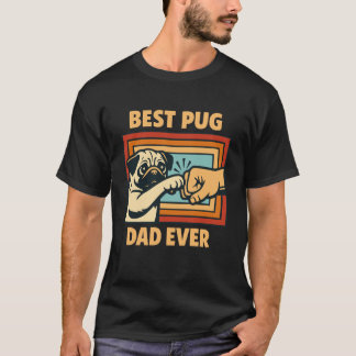 Bester Pug-Vater Aller Zeiten Pug-Besitzer Pug-Lie T-Shirt