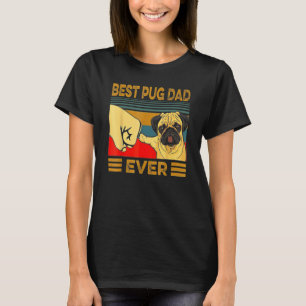 Bester Pug-Vater Aller Zeiten Retro Vintage T-Shirt