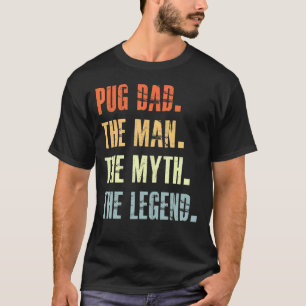 Bester Pug-Vater   Hund Tier   Süßer Mann Mythos L T-Shirt