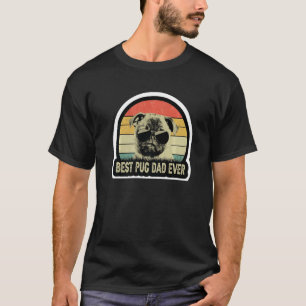 Bester Pug-Vater überhaupt Amerikanische Flagge 4. T-Shirt