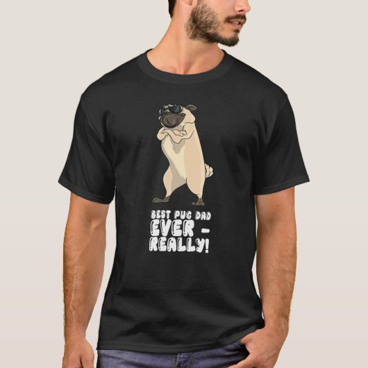 Bester Pug-Vater überhaupt wirklich T-Shirt (Vorderseite)