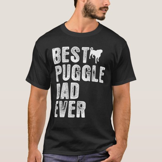 Bester PUGGLE-VATER je T-Shirt (Vorderseite)