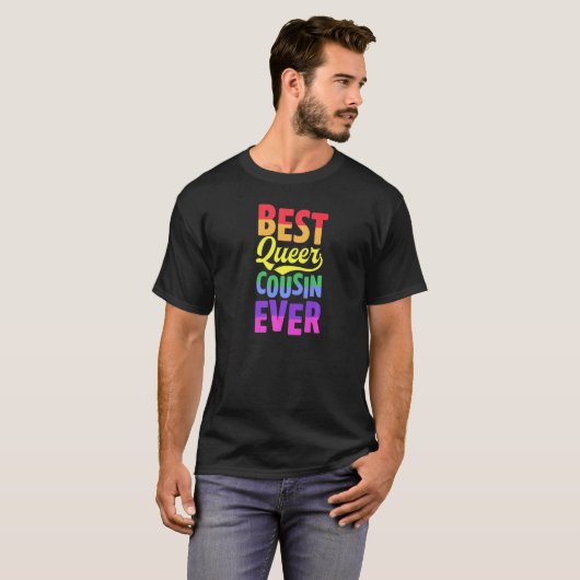 Bester Queer Cousin je Gay Pride, der aus der Fami T-Shirt (Vorne ganz)