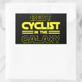 Bester Radfahrer in der Galaxie Rechteckiger Aufkleber (Tasche)