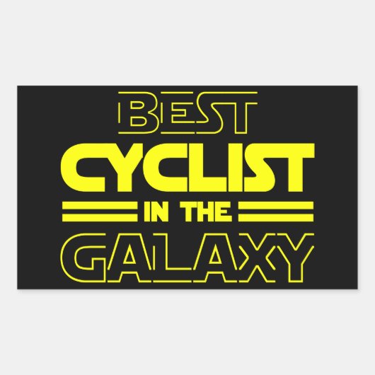 Bester Radfahrer in der Galaxie Rechteckiger Aufkleber (Vorderseite)