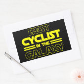 Bester Radfahrer in der Galaxie Rechteckiger Aufkleber (Umschlag)