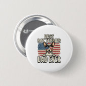 Bester Rat Terrier Dad Ever Patriotisches Hundeshi Button (Vorne & Hinten)