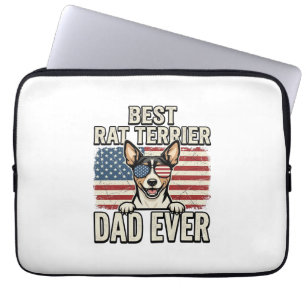 Bester Rat Terrier Dad Ever Patriotisches Hundeshi Laptopschutzhülle