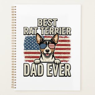 Bester Rat Terrier Dad Ever Patriotisches Hundeshi Planer