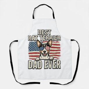 Bester Rat Terrier Dad Ever Patriotisches Hundeshi Schürze