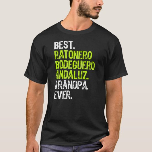 Bester Ratonero Bodeguero Andaluz Großvater je Hun T-Shirt (Vorderseite)