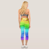 Bester Regenbogen und beste Aquarellfarbe Capri Leggings (Rückseite)