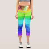 Bester Regenbogen und beste Aquarellfarbe Capri Leggings (Vorderseite)