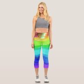 Bester Regenbogen und beste Aquarellfarbe Capri Leggings (Vorderseite)
