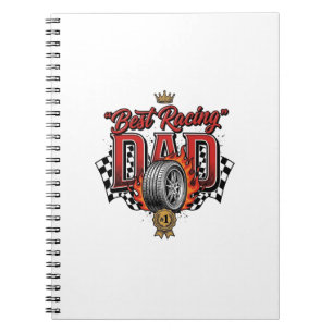 Bester Rennfahrer-Vater Vintage-Reifen Vatertag Notizblock