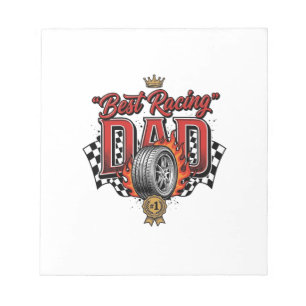 Bester Rennpapa Vintage-Reifen Vatertag Notizblock