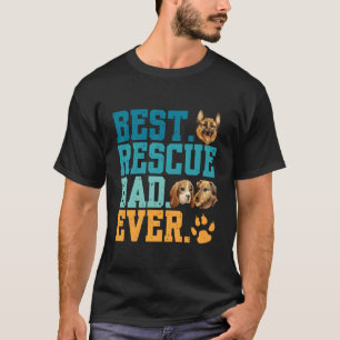Bester Rescue-Vater je Vatertag Adoption Tier T-Shirt