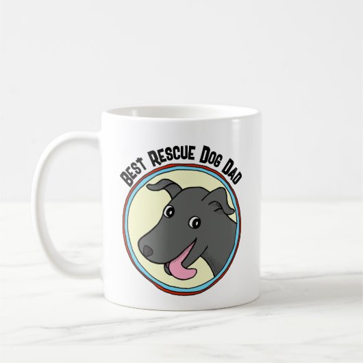 Bester Retcue-Hund Vater/Mama Benutzerdefinierter Kaffeetasse (Links)