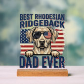 Bester Rhodesian Ridgeback-Vater aller Zeiten Vint Acrylschild (Neutral)