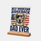 Bester Rhodesian Ridgeback-Vater aller Zeiten Vint Acrylschild (Winkel)