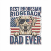 Bester Rhodesian Ridgeback-Vater Aller Zeiten Vint Aufkleber (Vorderseite)