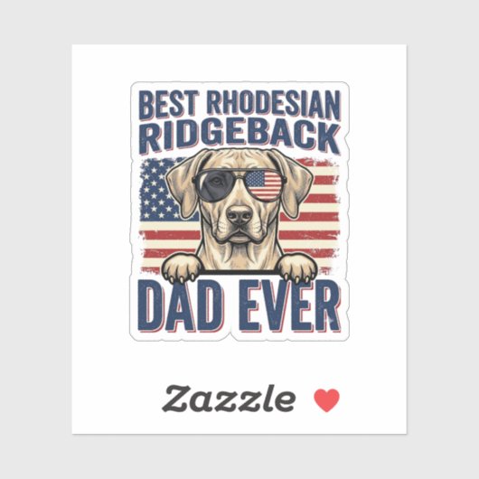 Bester Rhodesian Ridgeback-Vater Aller Zeiten Vint Aufkleber (Blatt)
