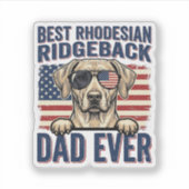 Bester Rhodesian Ridgeback-Vater Aller Zeiten Vint Aufkleber (Vorderseite)