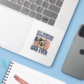 Bester Rhodesian Ridgeback-Vater Aller Zeiten Vint Aufkleber (Laptop mit iPhone)