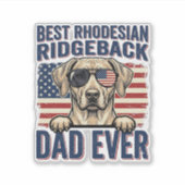 Bester Rhodesian Ridgeback-Vater Aller Zeiten Vint Aufkleber (Vorderseite)