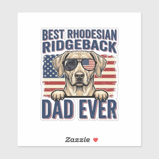 Bester Rhodesian Ridgeback-Vater Aller Zeiten Vint Aufkleber (Blatt)