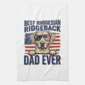 Bester Rhodesian Ridgeback-Vater aller Zeiten Vint Geschirrtuch (Vertikal)