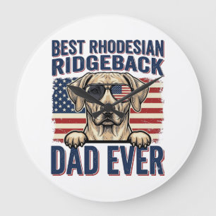 Bester Rhodesian Ridgeback-Vater Aller Zeiten Vint Große Wanduhr