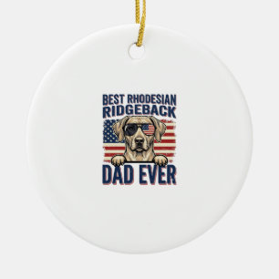 Bester Rhodesian Ridgeback-Vater Aller Zeiten Vint Keramik Ornament