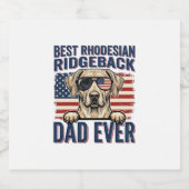 Bester Rhodesian Ridgeback-Vater Aller Zeiten Vint Schaumweinetikett (Einzelnes Label)