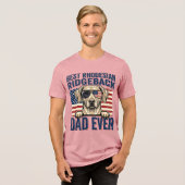 Bester Rhodesian Ridgeback-Vater Aller Zeiten Vint Tri-Blend Shirt (Vorderseite voll)