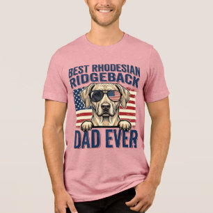 Bester Rhodesian Ridgeback-Vater Aller Zeiten Vint Tri-Blend Shirt