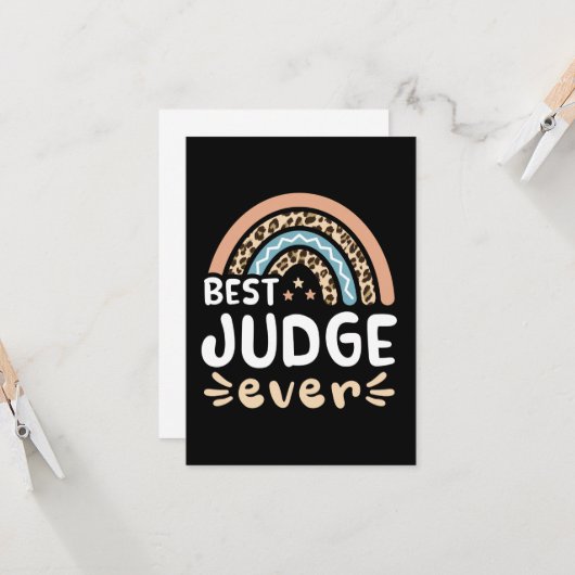 Bester Richter je Leopard Rainbow Gift Mama Karte (Vorderseite/Rückseite Beispiel)