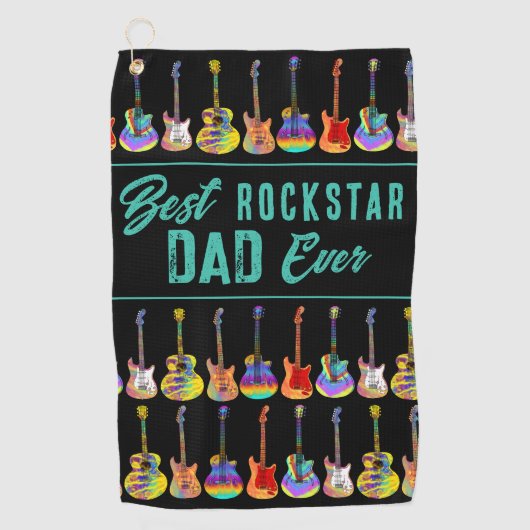 Bester Rockstar-Vater je Angebot Golfhandtuch (Vorderseite)