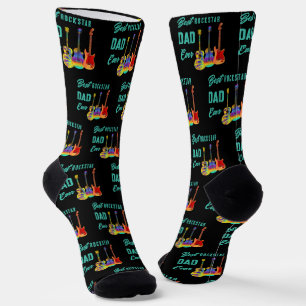 Bester Rockstar-Vater je Gitarre Socken