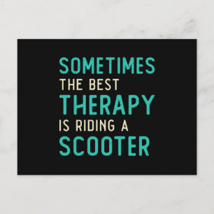 Bester Rollerfahrer-Therapie-Stunt Retro Vintage Postkarte