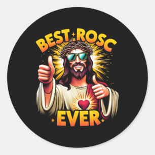 Bester Rosc je Christlicher Ostern Jesus Doktor Runder Aufkleber