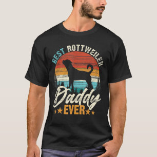 Bester Rottweiler Daddy je Retro Vintag T-Shirt