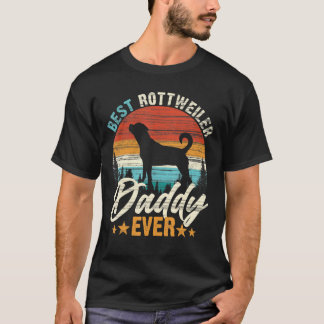 Bester Rottweiler Daddy je Retro Vintag T-Shirt