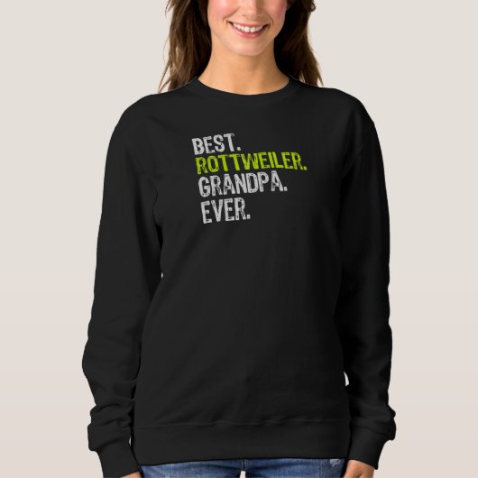 Bester Rottweiler Opa je Dog Lover Raglan Sweatshirt (Vorderseite)